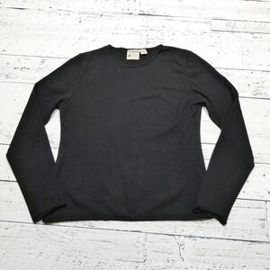 Country Road Wool Sweater Womens S/M Black 100% Pure New Wool‎ Lightweight